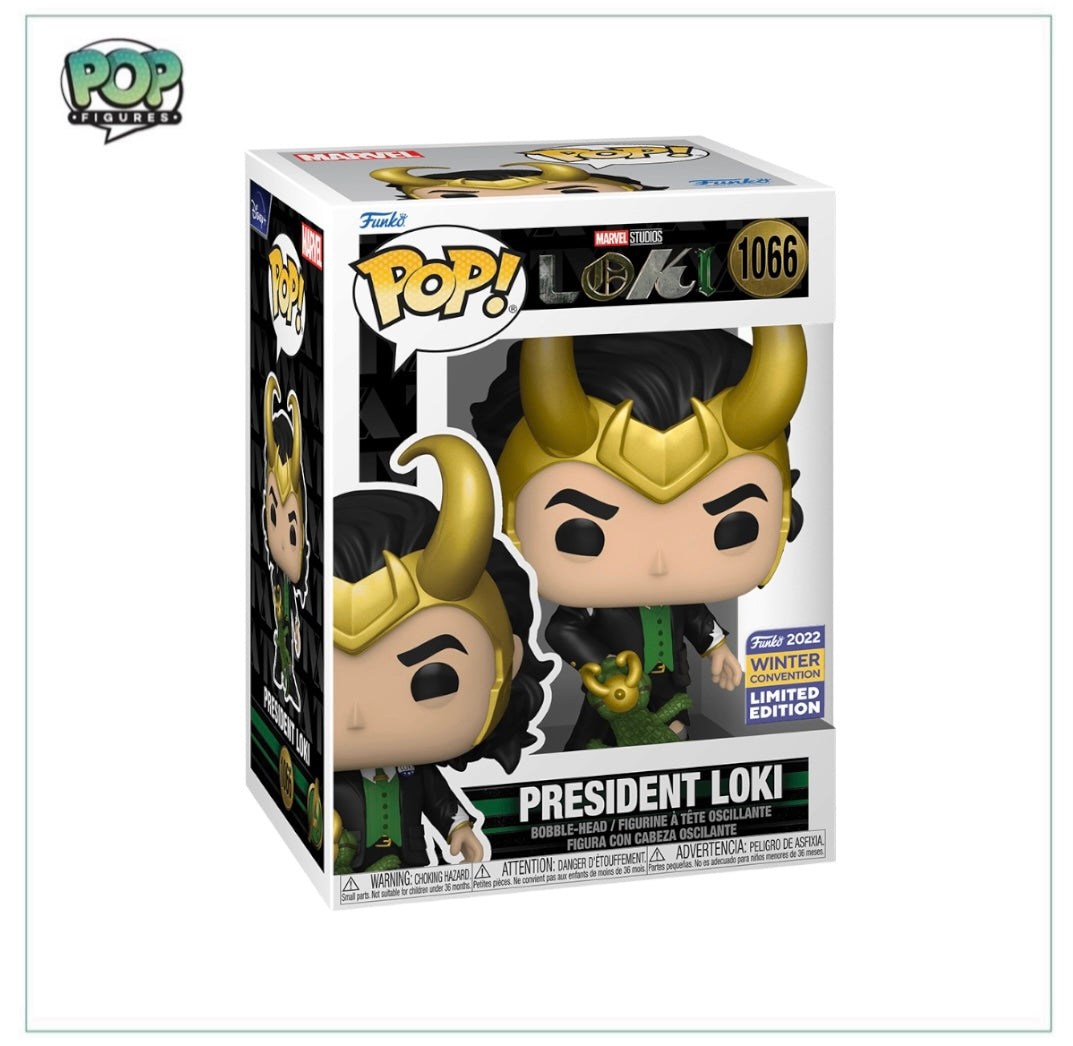 President Loki #1066 (w/ Alligator Loki) Funko Pop! - Loki - CCXP 2022 Shared Exclusive - Angry Cat