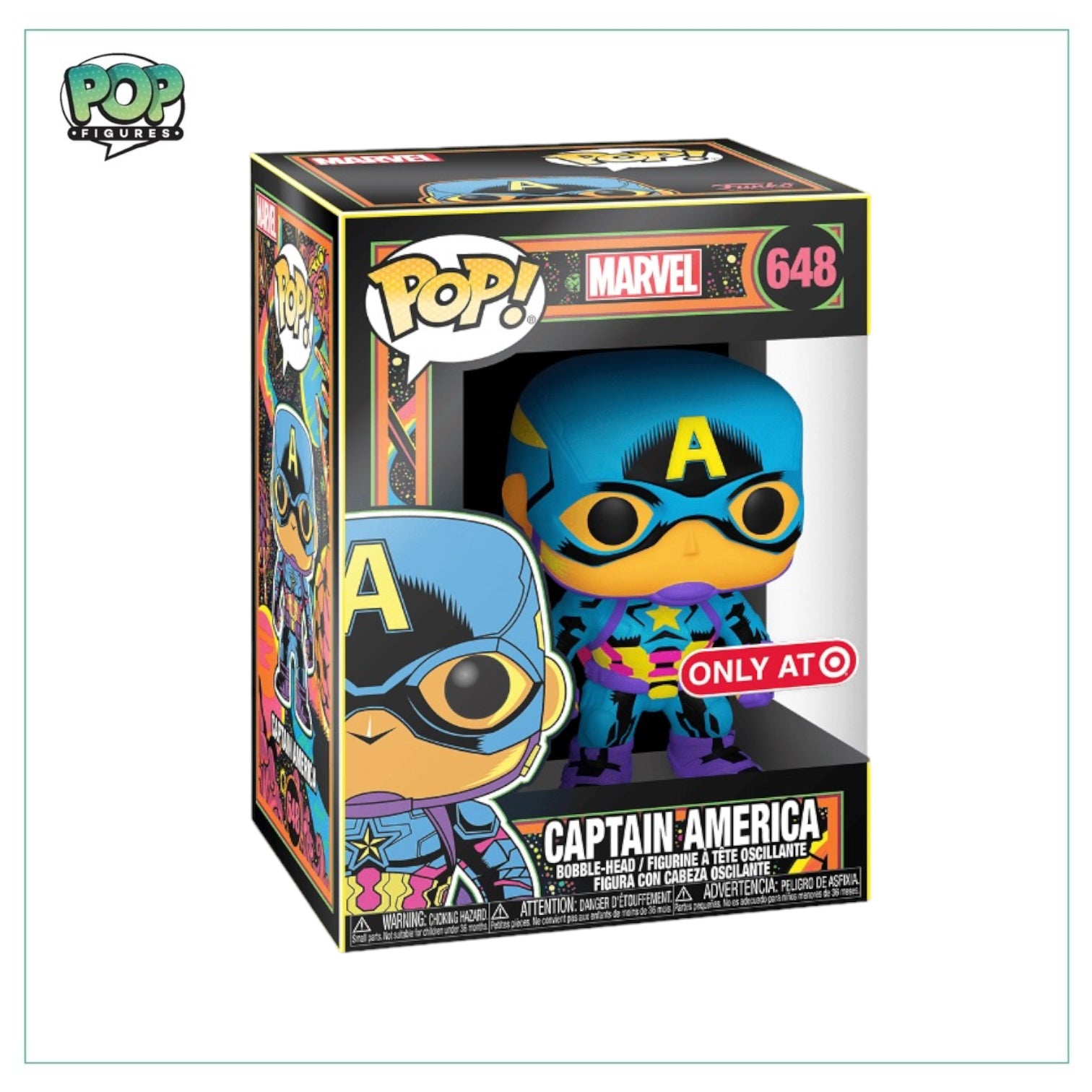 Captain America (Blacklight) #648 Funko Pop! - Marvel - Only at Target - Angry Cat