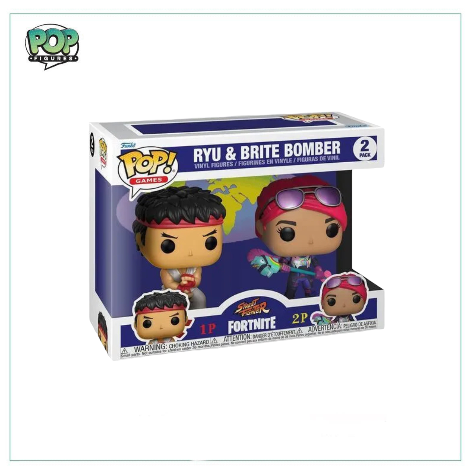 Ryu & Brite Bomber Deluxe Funko 2 Pack! Street Fighter Fortnite - Angry Cat